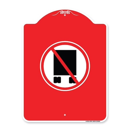 Amistad 18 x 24 in. Designer Series Sign - National Network Prohibited, Red & White AM2075852